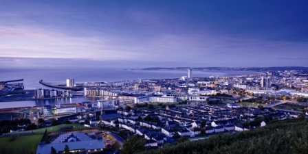 Swansea at sunset